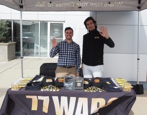 77 WABC is on-hand with swag!