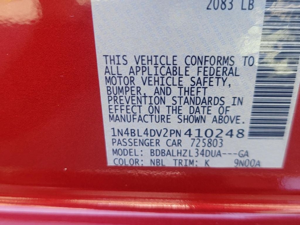 2023 Nissan Altima 2.5 SV