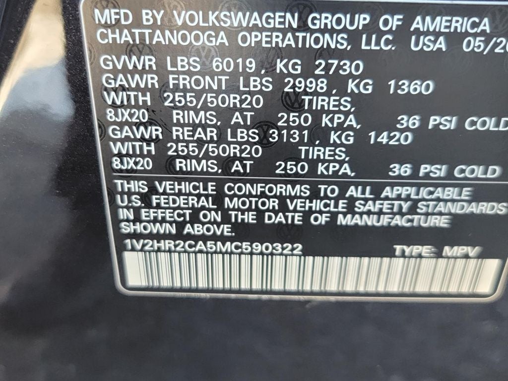 2021 Volkswagen Atlas 3.6L V6 SE w/Technology
