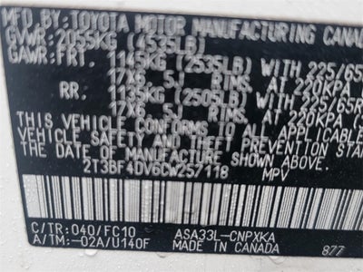 2012 Toyota RAV4 Base