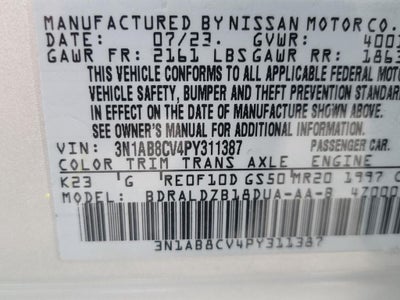 2023 Nissan Sentra SV