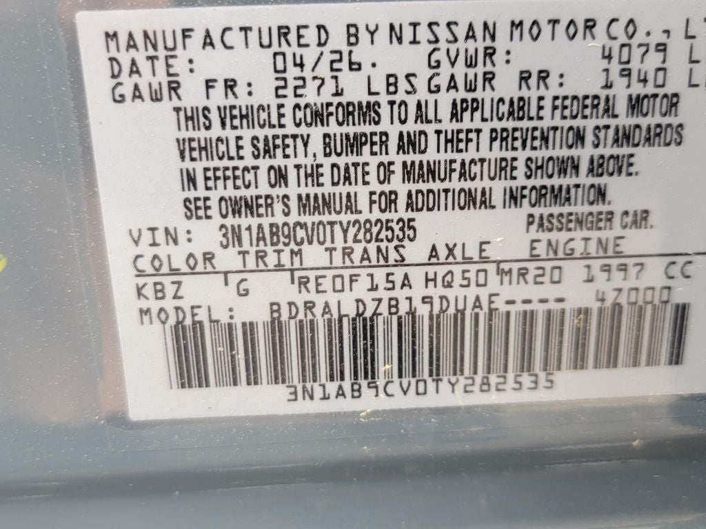 2026 Nissan Sentra SV