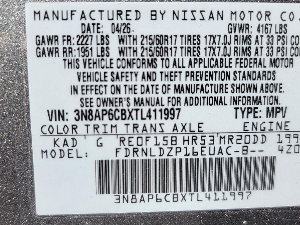 2026 Nissan Kicks SV