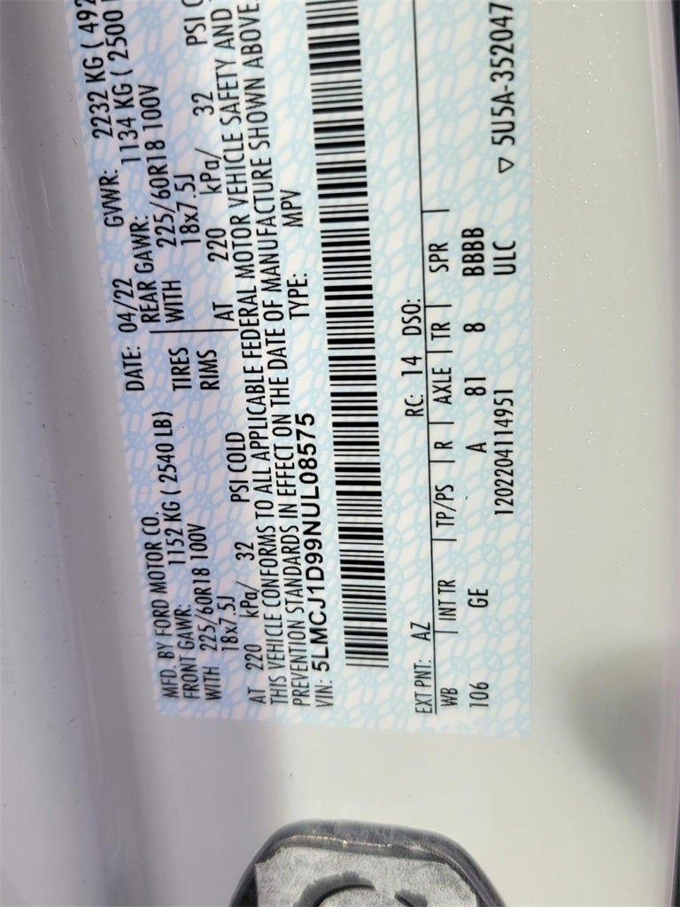 2022 Lincoln Corsair Standard