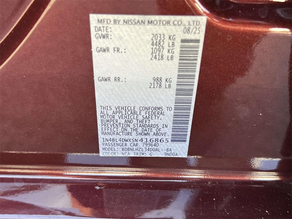 2025 Nissan Altima SV Special Edition