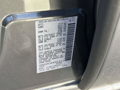 2027 Nissan Frontier Crew Cab SV