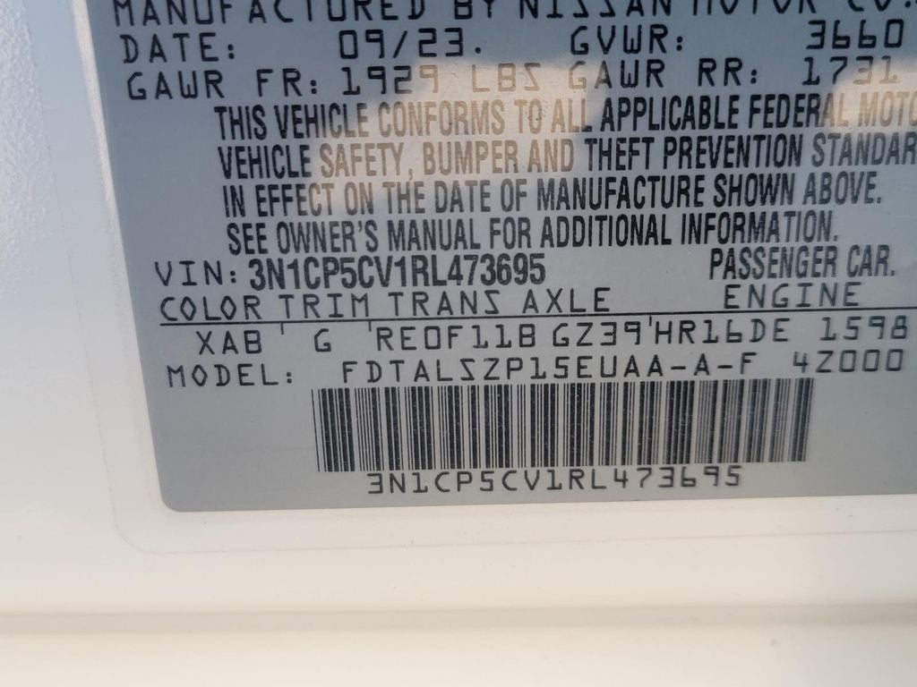 2024 Nissan Kicks SV CERTIFIED