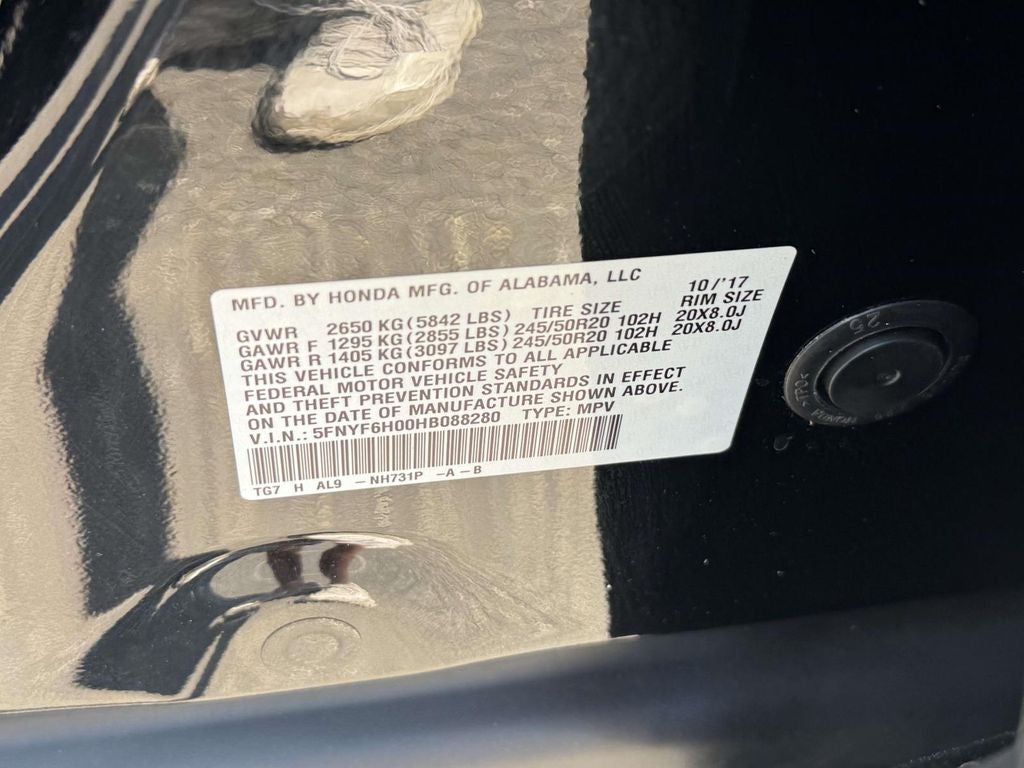 2017 Honda Pilot Elite