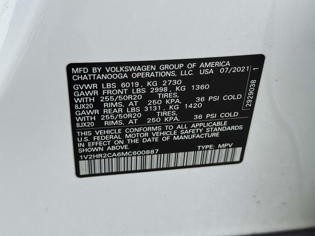 2021 Volkswagen Atlas 3.6L V6 SE w/Technology