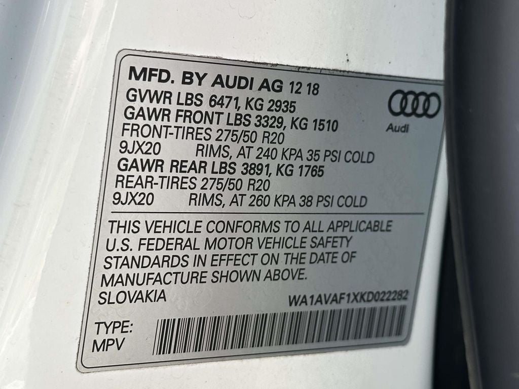 2019 Audi Q8 3.0T Premium quattro