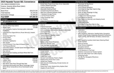 2025 Hyundai Tucson SEL Convenience
