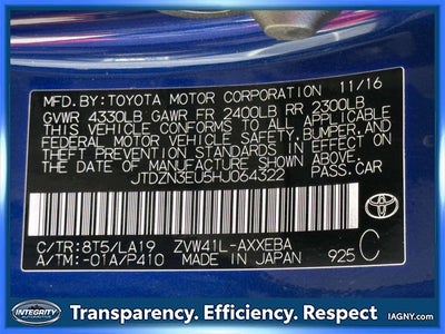 2017 Toyota Prius v Four