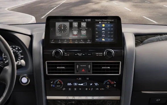 2023 Nissan Armada touchscreen and front console | Nissan City of Red Bank in Red Bank NJ