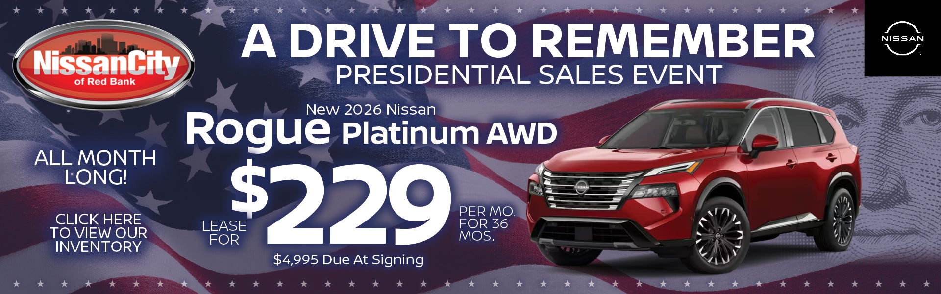 ROGUE PLATINUM AWD $229/mo 36 mo