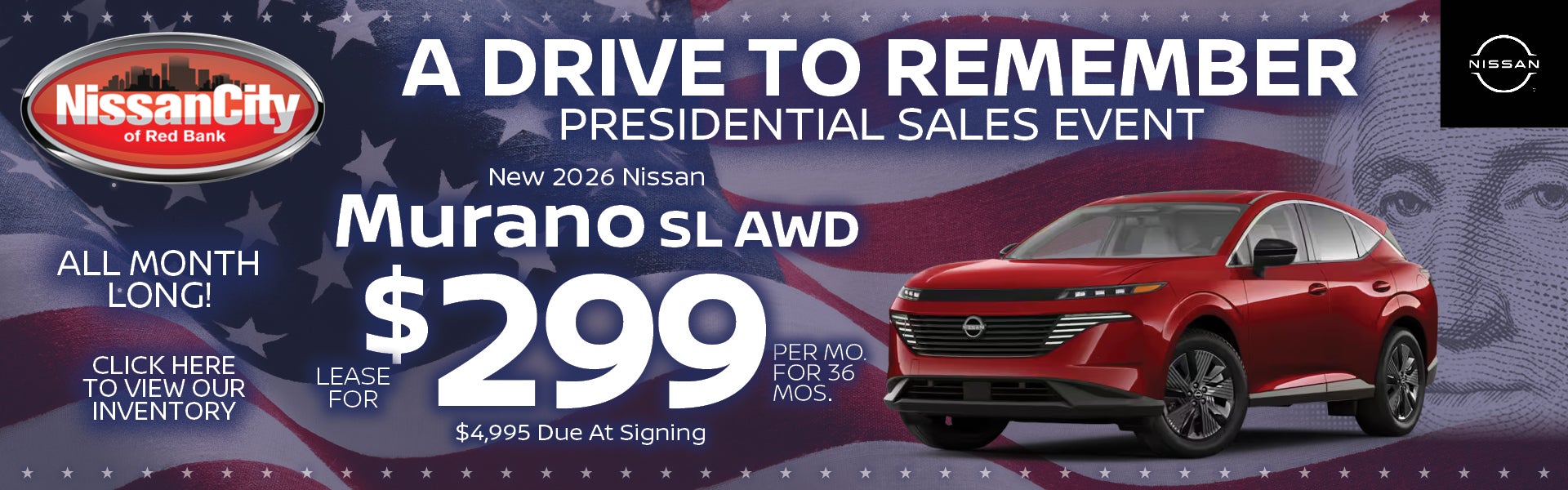 MURANO SL AWD $299/mo 36 mo