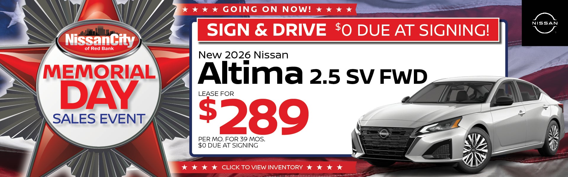 New 2026 Nissan Altima 2.5 SV FWD