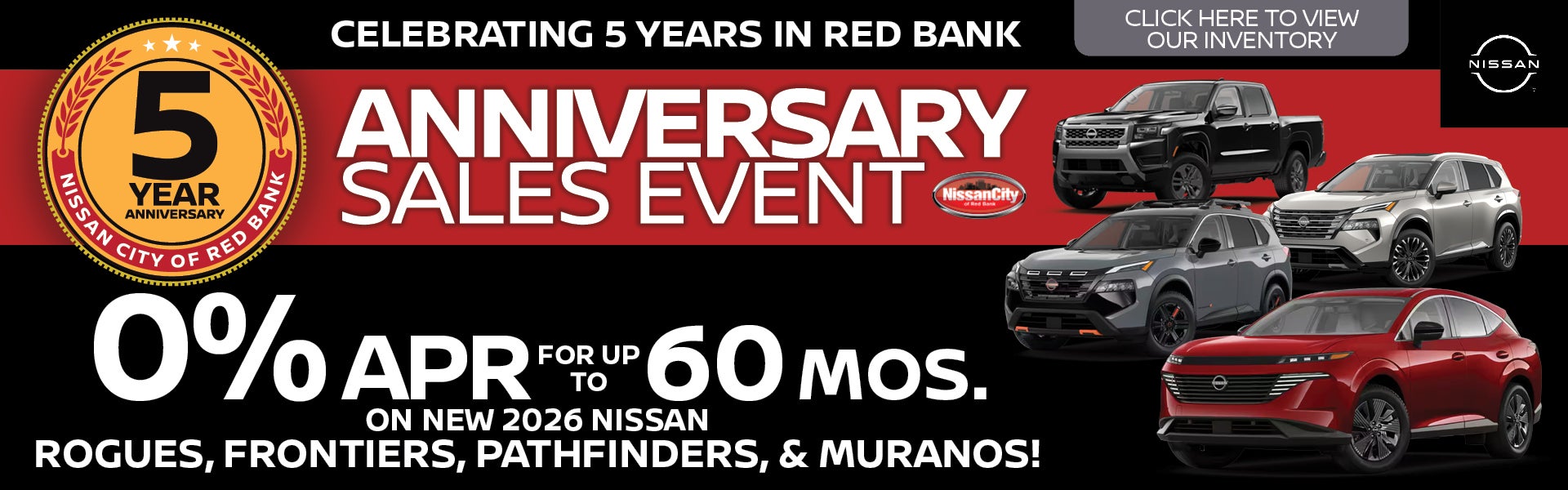 0% APR FOR UP TO 60 MOS.
