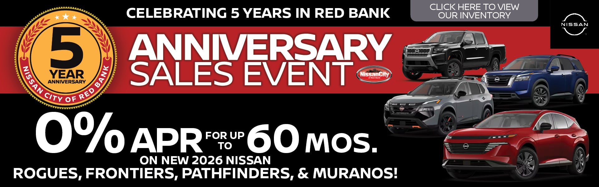 0% APR FOR UP TO 60 MOS.