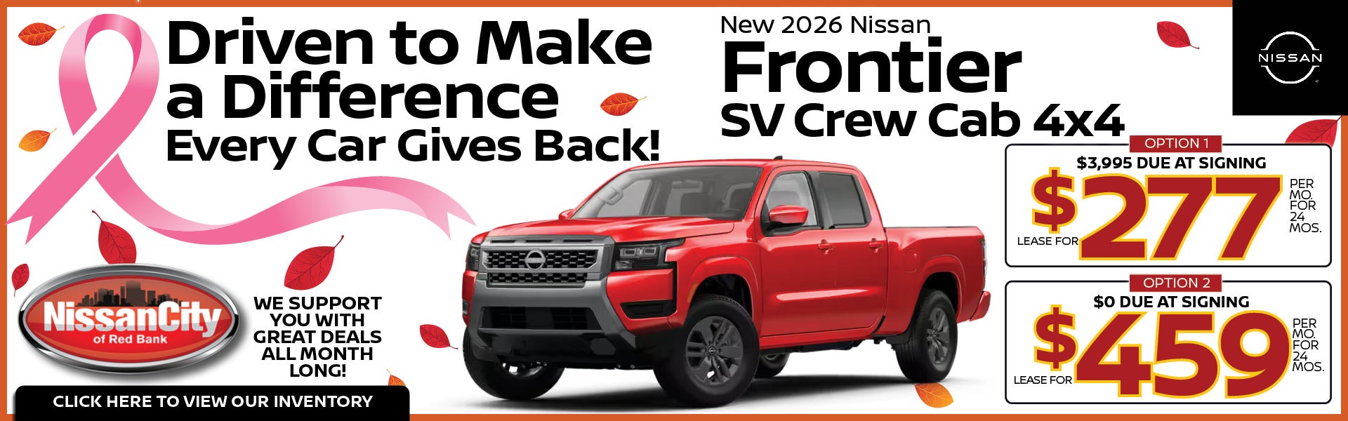 New 2026 Nissan Frontier SV Crew Cab 4x4