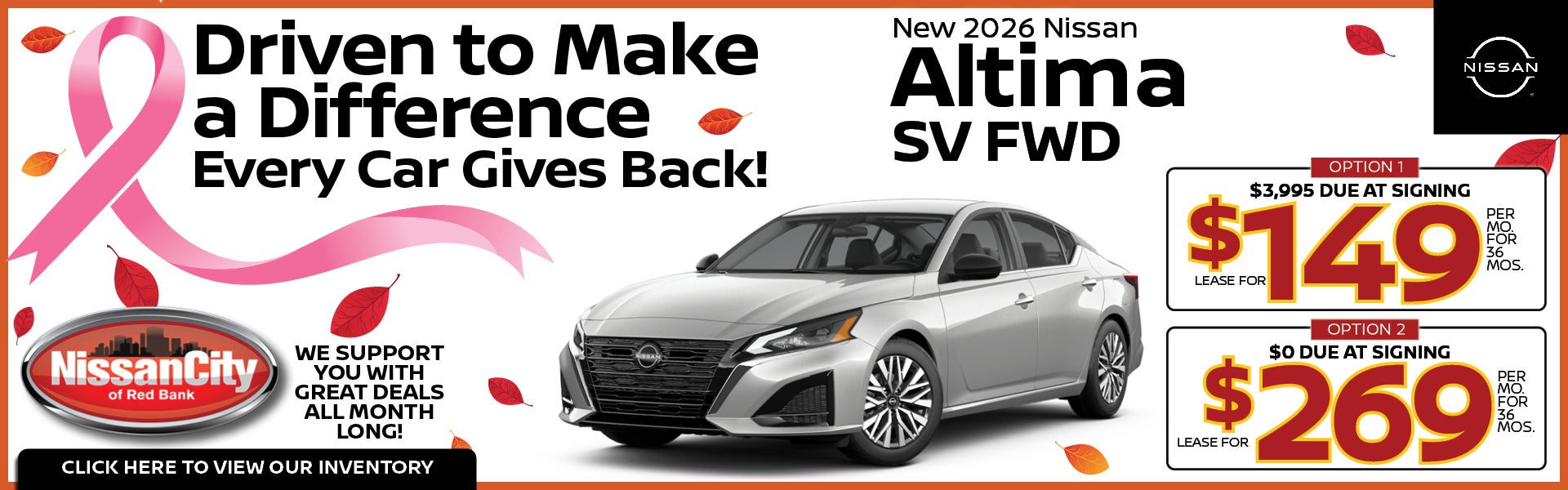New 2026 Nissan Altima SV FWD