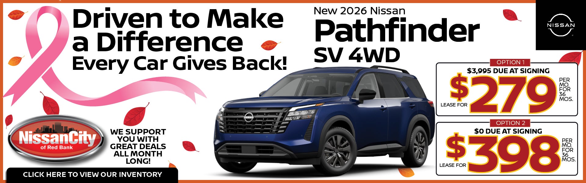 New 2026 Nissan Pathfinder SV 4WD