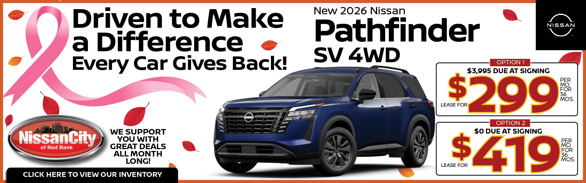 New 2026 Nissan Pathfinder SV 4WD