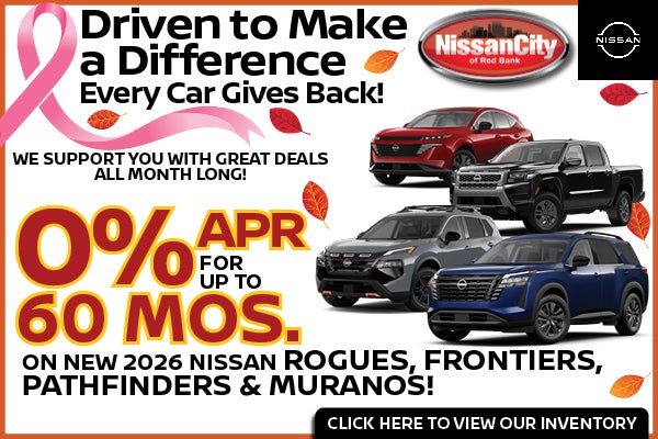 0% APR FOR UP TO 60 MOS. ON NEW 2026 NISSAN ROGUES, FRONTIER