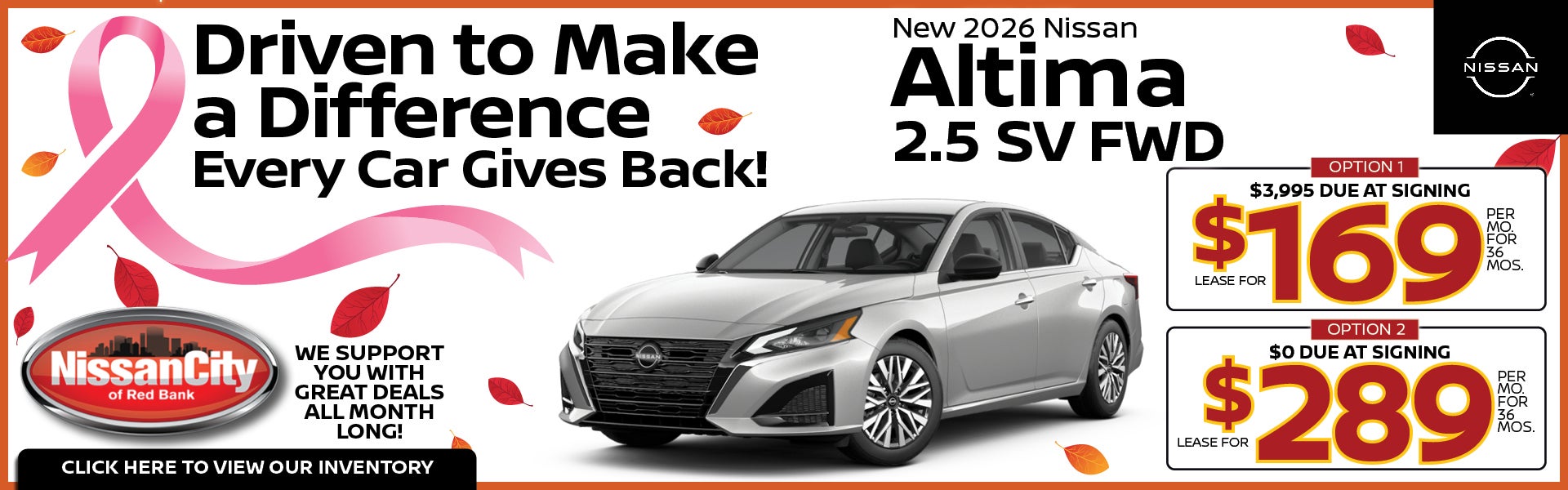 New 2026 Nissan Altima 2.5 SV FWD