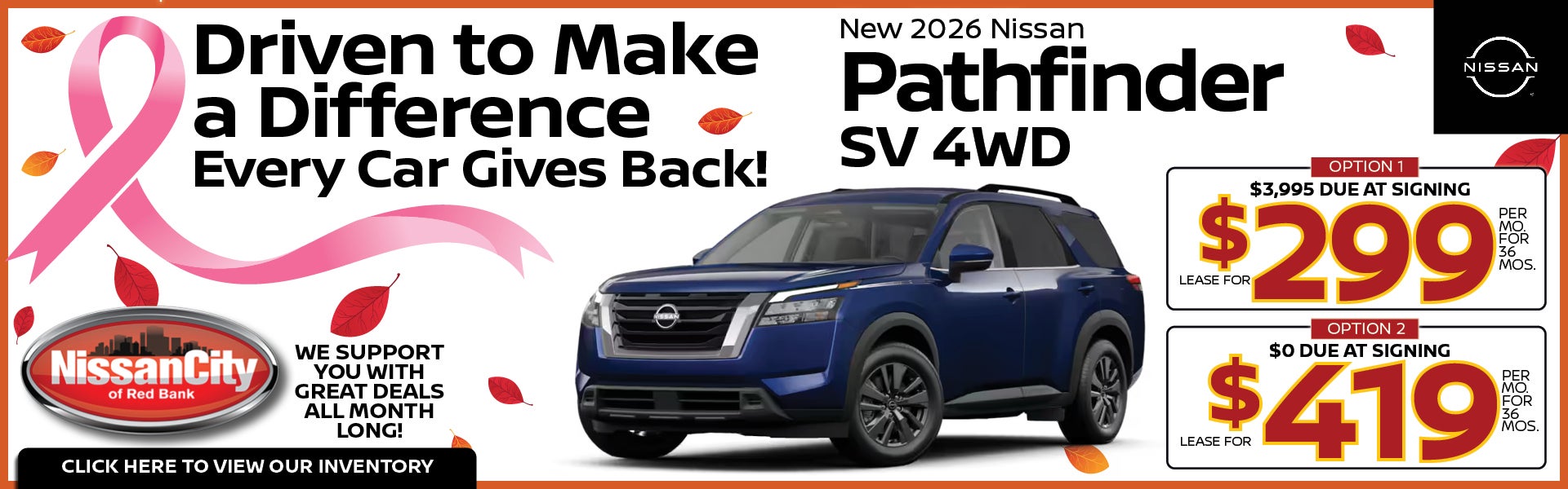 New 2026 Nissan Pathfinder SV 4WD